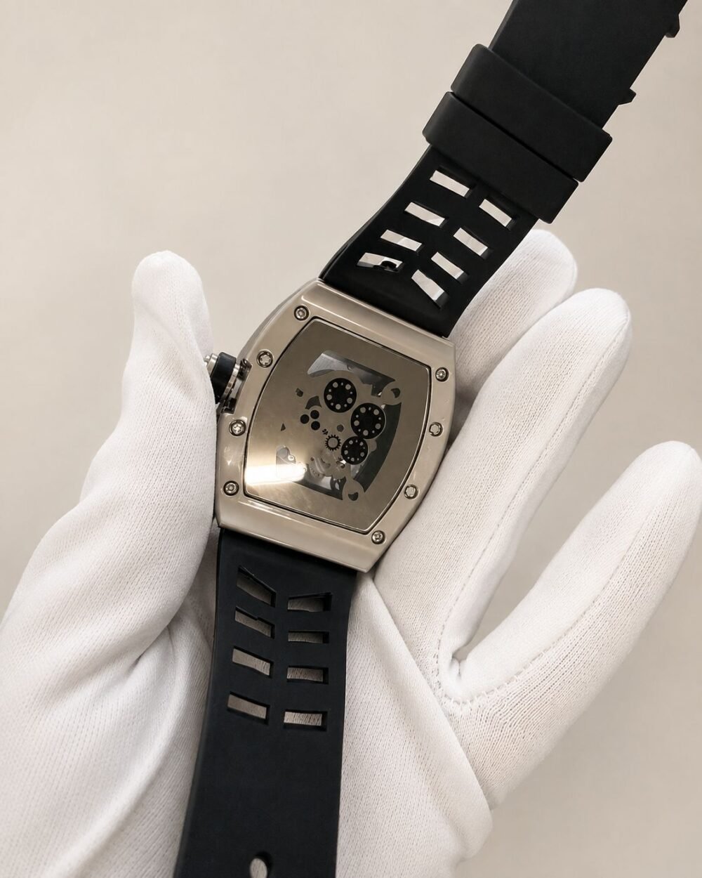 Мъжки Richard Mille Skeleton Silver / Black #174