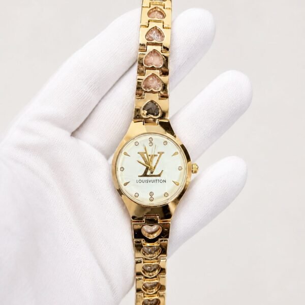 Дамски Louis Vuitton Gold Heart Bracelet Mother of Pearl #266