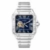 Мъжки Cartier Santos Blue Dial Open Heart Steel #291
