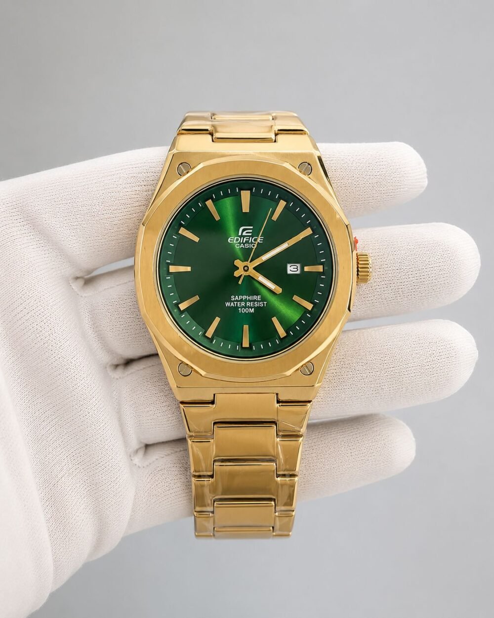 Мъжки Casio Edifice Green Dial Gold #150