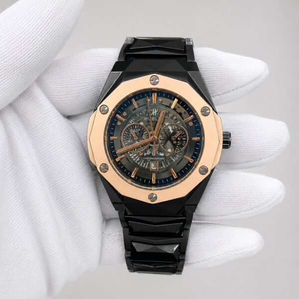 Мъжки Hublot Orlinski Chronograph Black / Rose Gold #156