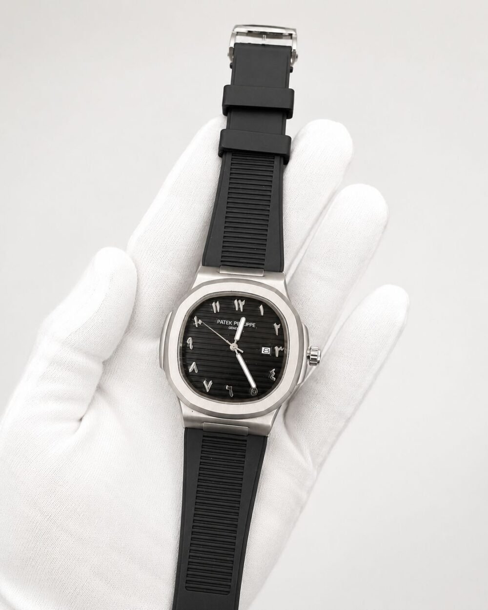 Мъжки Patek Philippe Nautilus Black Arabic Dial Rubber #267