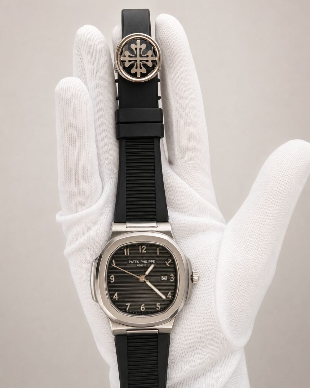 Мъжки Patek Philippe Nautilus Black Rubber Strap #195