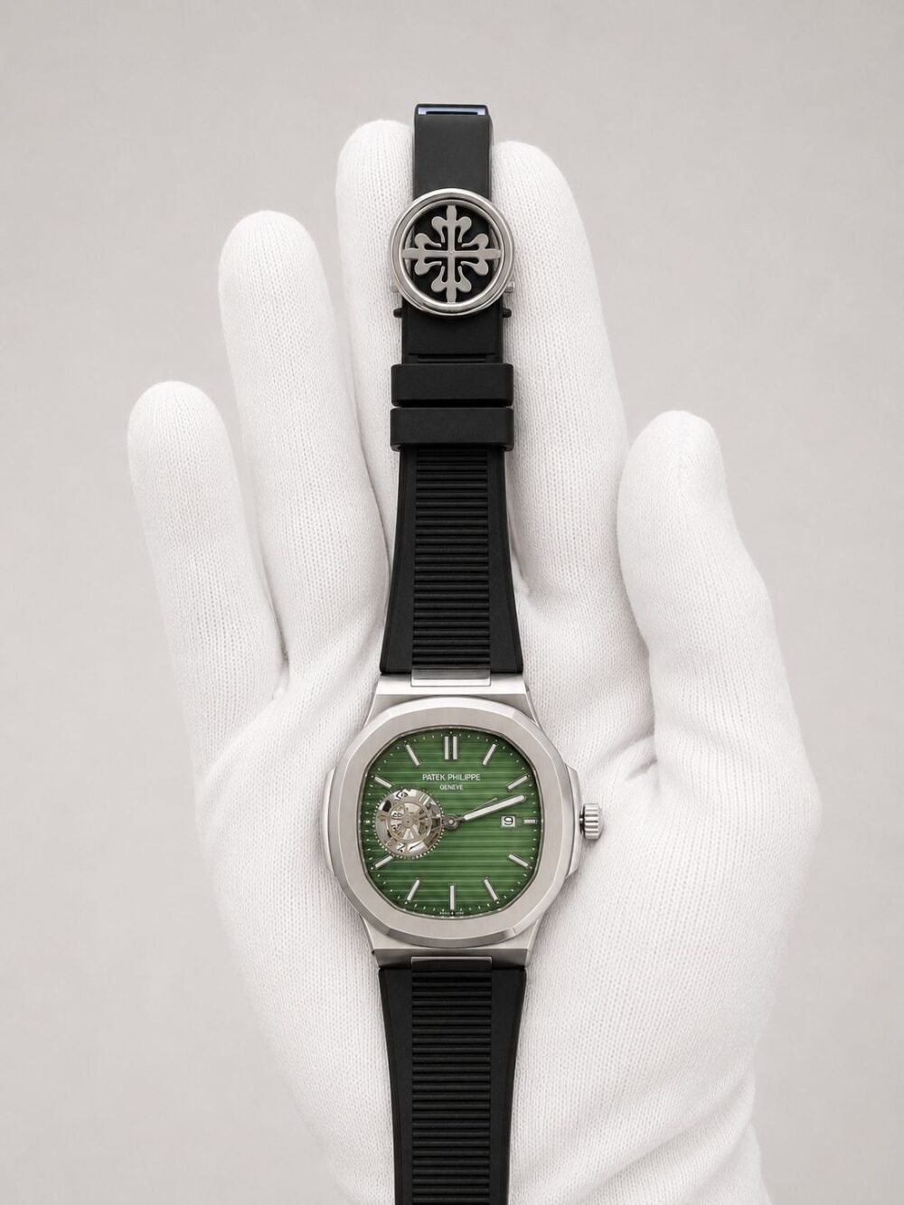 Мъжки Patek Philippe Nautilus Green Dial Rubber #193