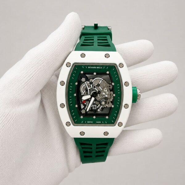 Мъжки Richard Mille Skeleton Green / White Ceramic #183