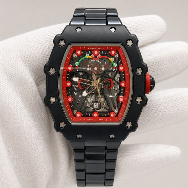 Мъжки Richard Mille Skeleton Red / Black Ceramic #163
