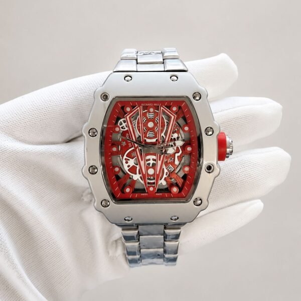 Мъжки Richard Mille Skeleton Red Dial Steel #164