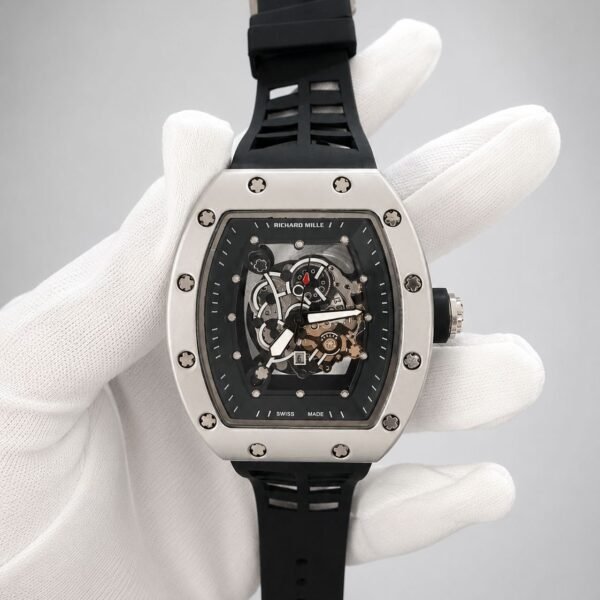 Мъжки Richard Mille Skeleton Silver / Black #174
