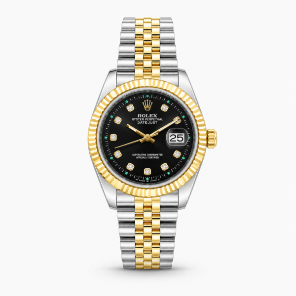 Мъжки Rolex Datejust Two-Tone Black Diamond Dial #224