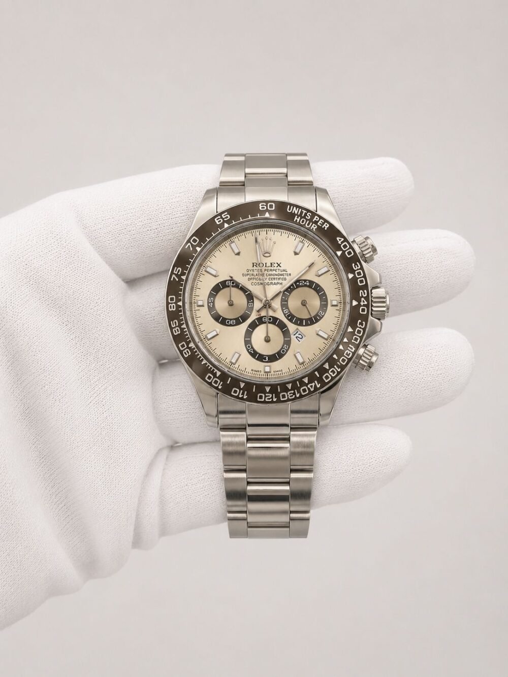 Мъжки Rolex Daytona Cream Dial Brown Bezel Steel #115