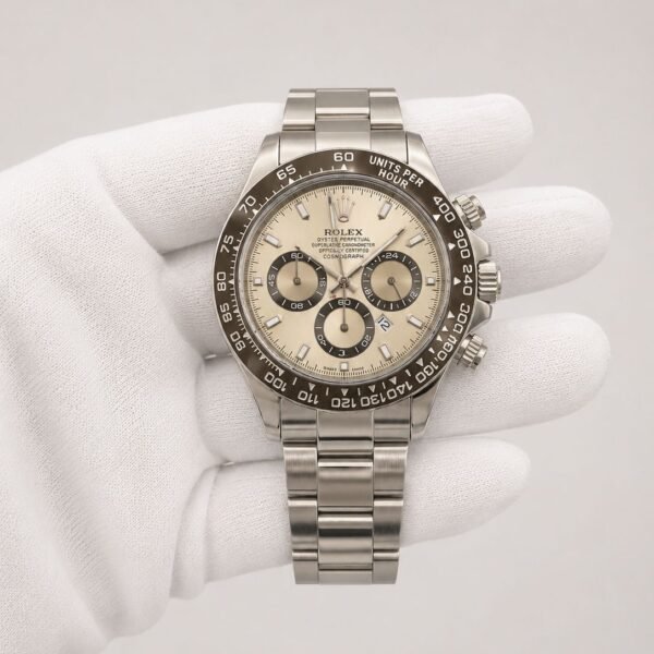 Мъжки Rolex Daytona Cream Dial Brown Bezel Steel #115