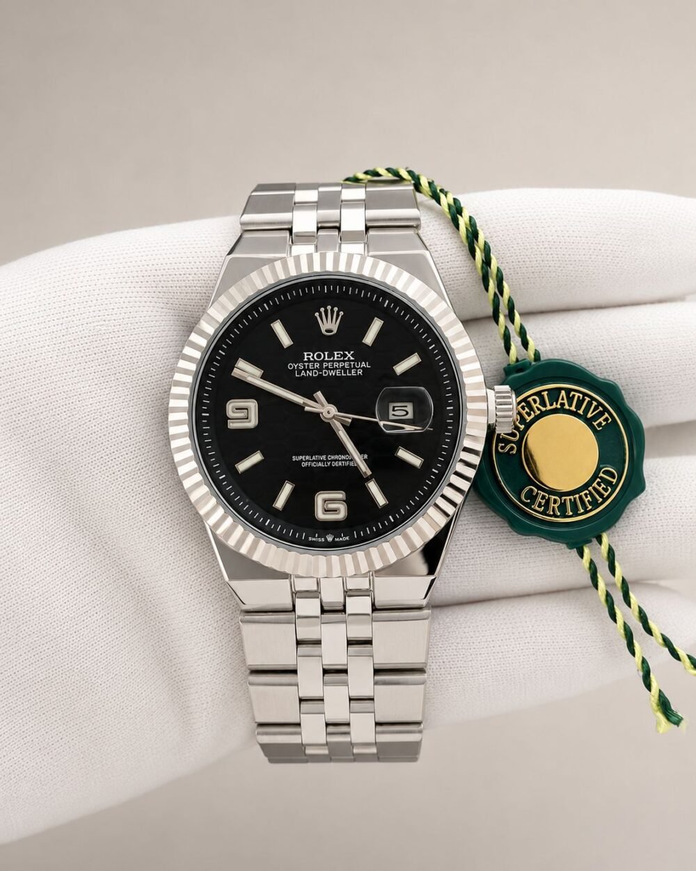 Мъжки Rolex Land-Dweller Black Motif Dial Steel #109