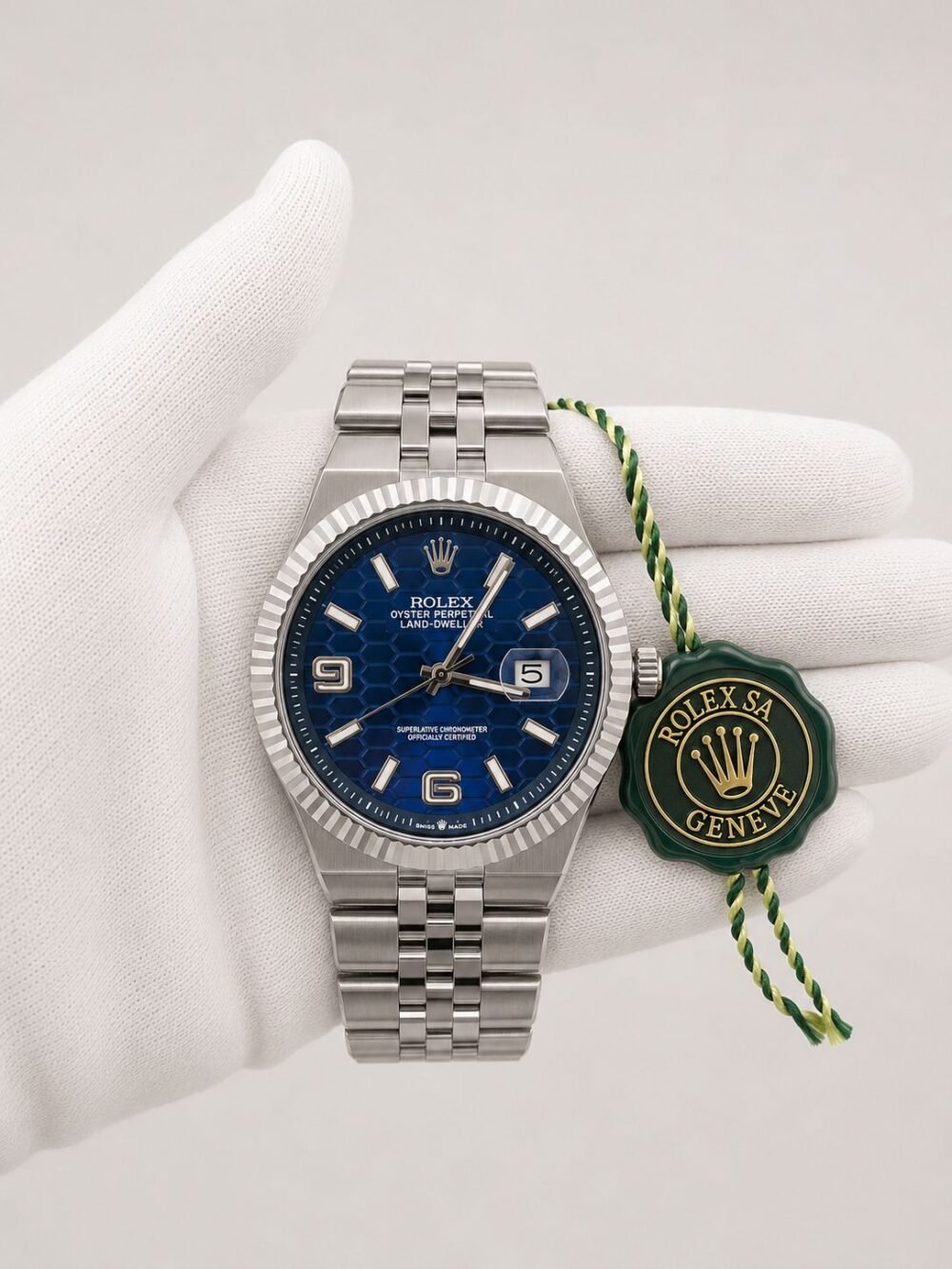 Мъжки Rolex Land-Dweller Blue Motif Dial Steel #100