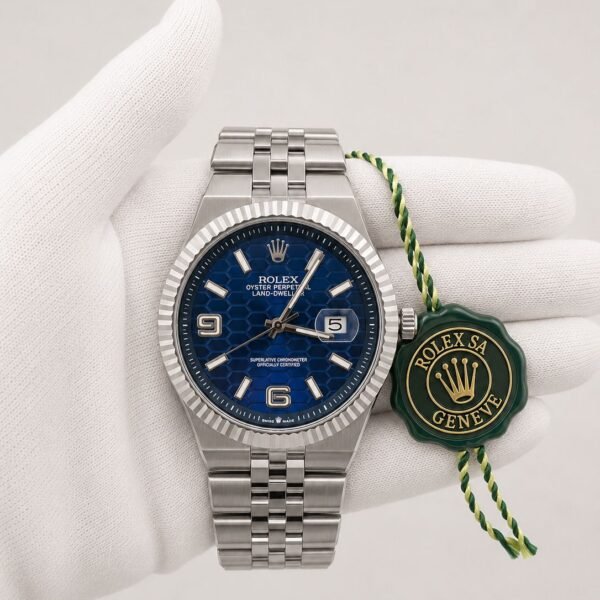 Мъжки Rolex Land-Dweller Blue Motif Dial Steel #100