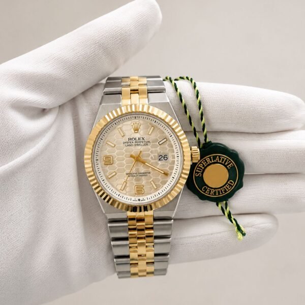 Мъжки Rolex Land-Dweller Two-Tone Gold / Cream Dial #111