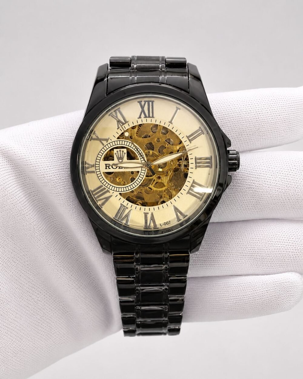 Мъжки Rolex Skeleton Black / Gold #177