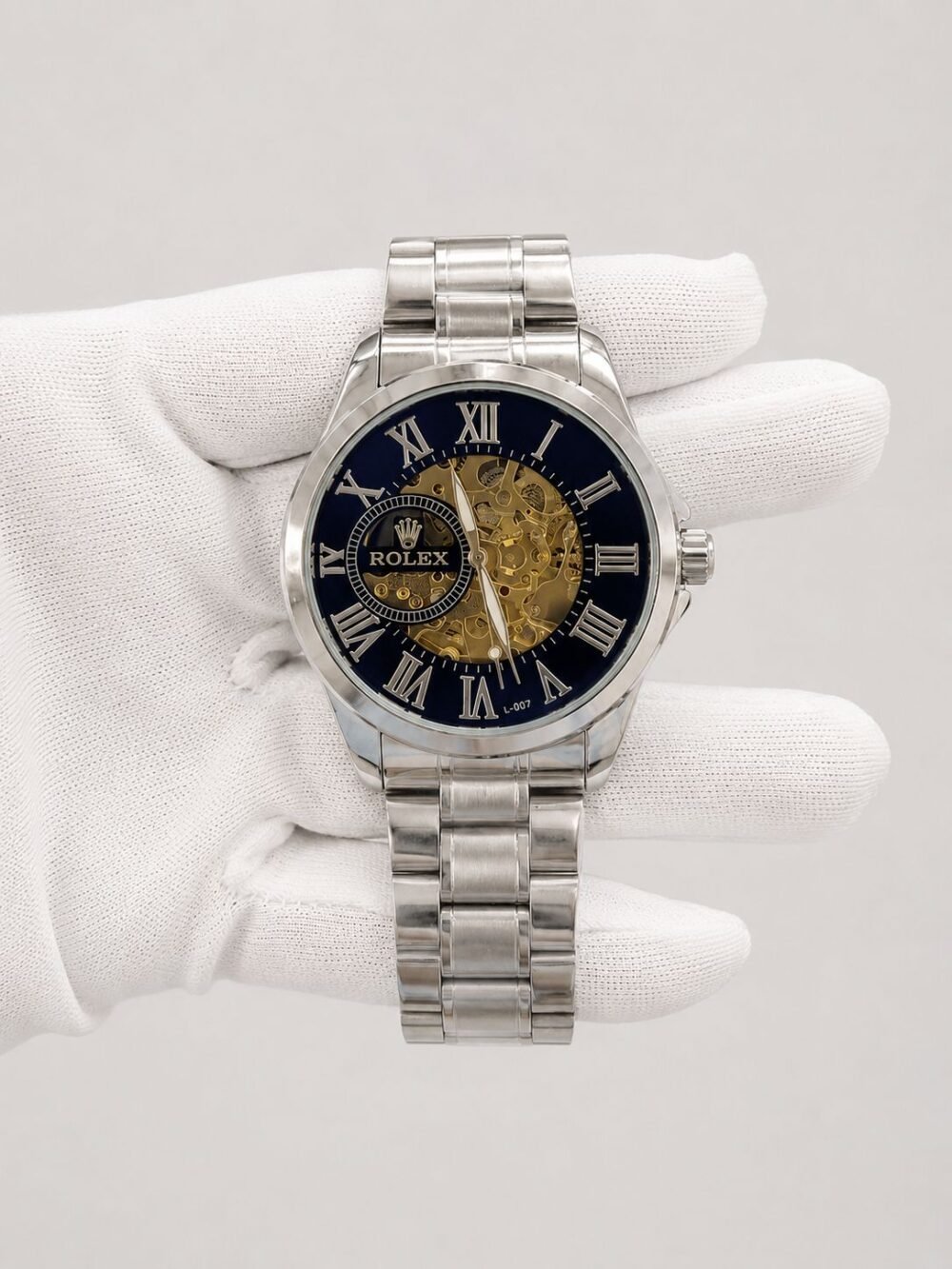 Мъжки Rolex Skeleton Blue Dial Steel #118
