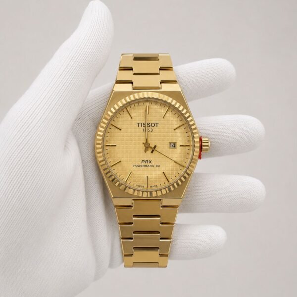 Мъжки Tissot PRX Powermatic 80 Gold / Champagne #162
