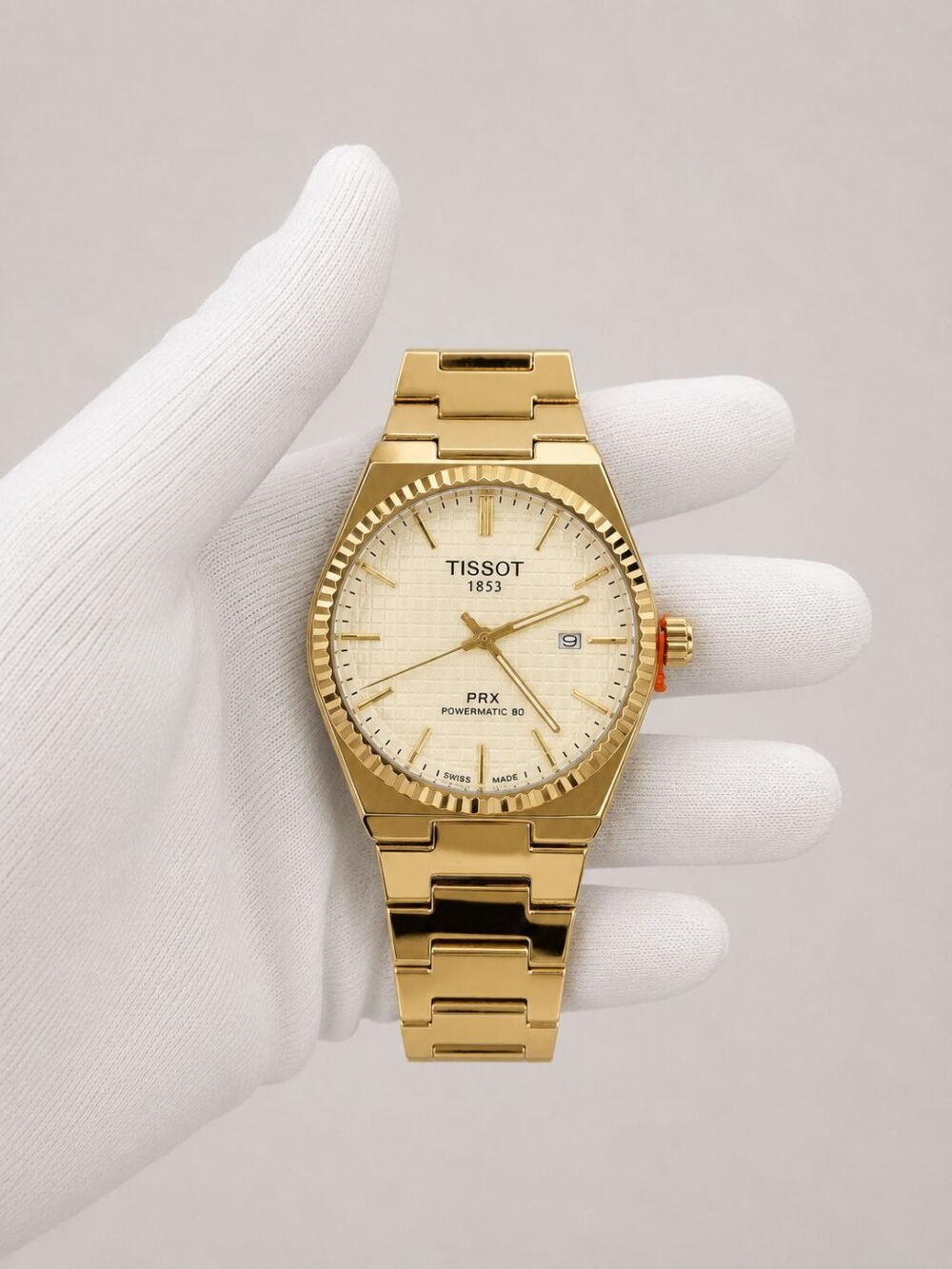 Мъжки Tissot PRX Powermatic 80 Gold Champagne Dial #167