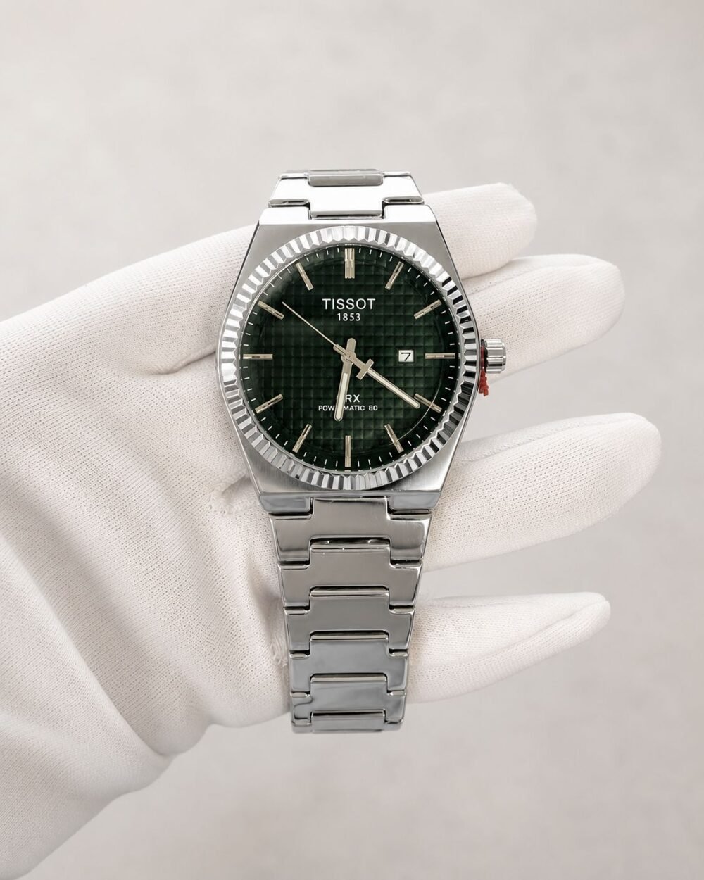Мъжки Tissot PRX Powermatic 80 Green Dial Steel #165