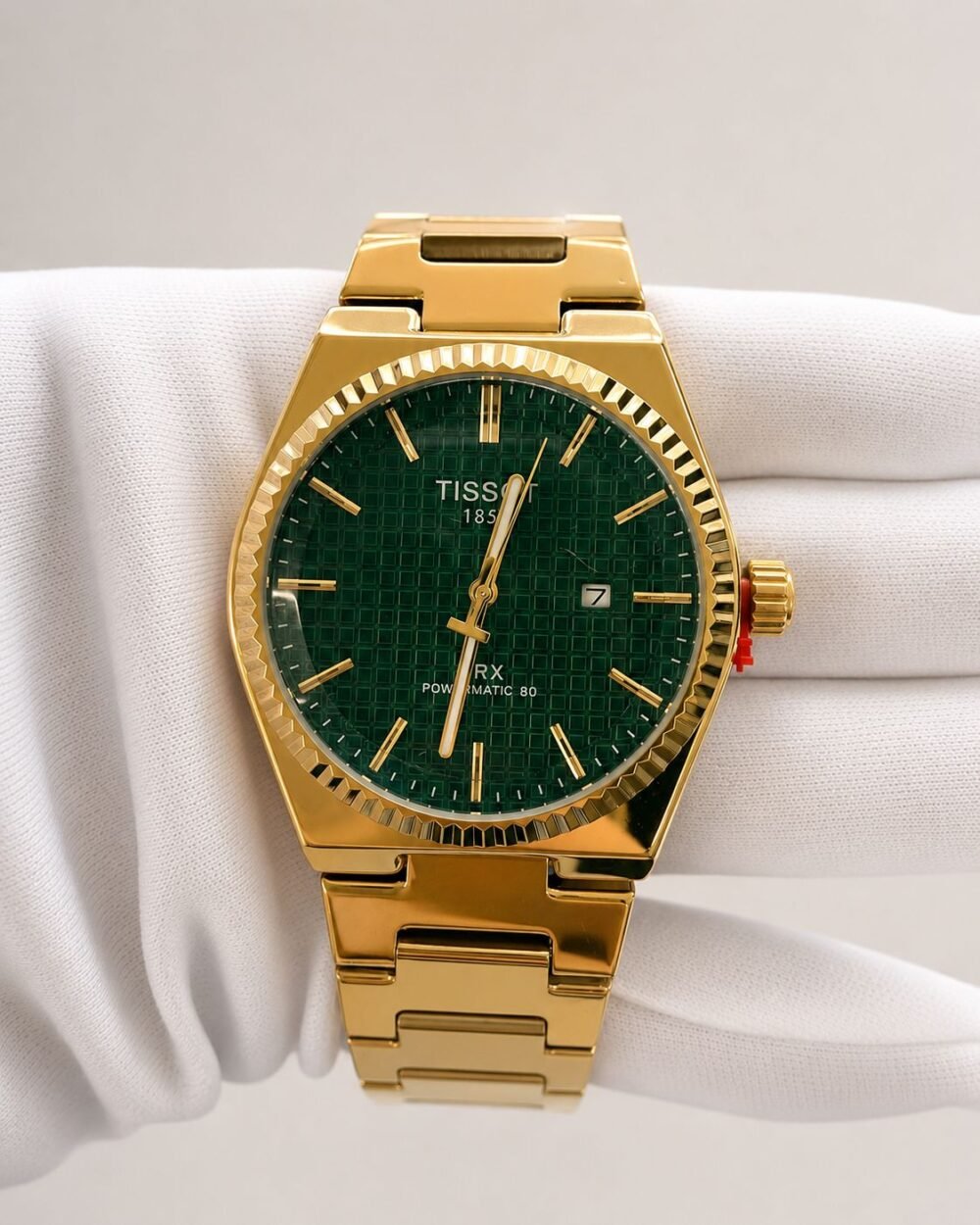 Мъжки Tissot PRX Powermatic 80 Green / Gold #188