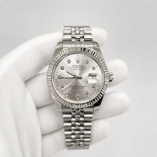 Мъжки Rolex Datejust Silver Diamond Dial Steel #319