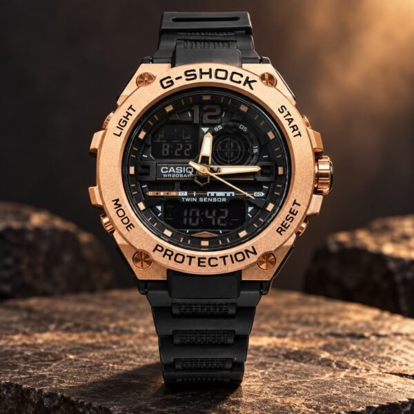 Мъжки Casio G-Shock G-Steel Twin Sensor Rose Gold / Black #416