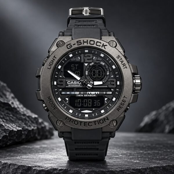 Мъжки Casio G-Shock G-Steel Twin Sensor Gunmetal / Black #419