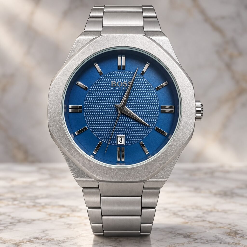 Мъжки Hugo Boss Octagon Steel / Blue Dial #364