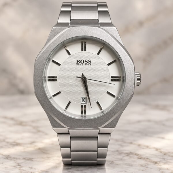 Мъжки Hugo Boss Octagon Steel / White Dial #366