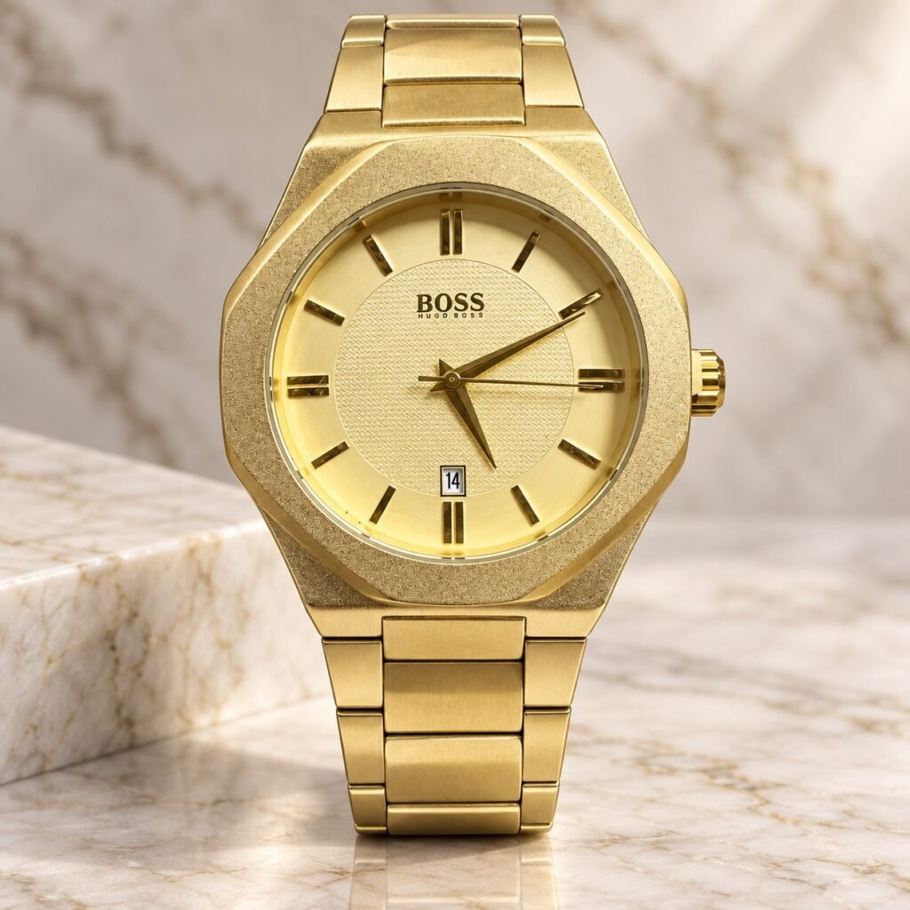 Мъжки Hugo Boss Octagon Gold / Champagne Dial #367