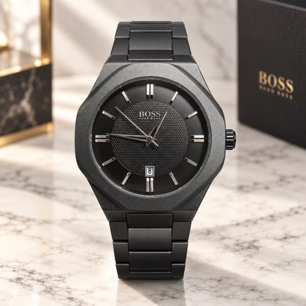 Мъжки Hugo Boss Octagon Black / Black Dial #373