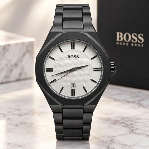 Мъжки Hugo Boss Octagon Black / White Dial #378