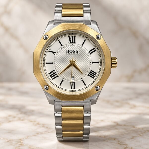 Мъжки Hugo Boss Octagon Roman Two-Tone / White Dial #379