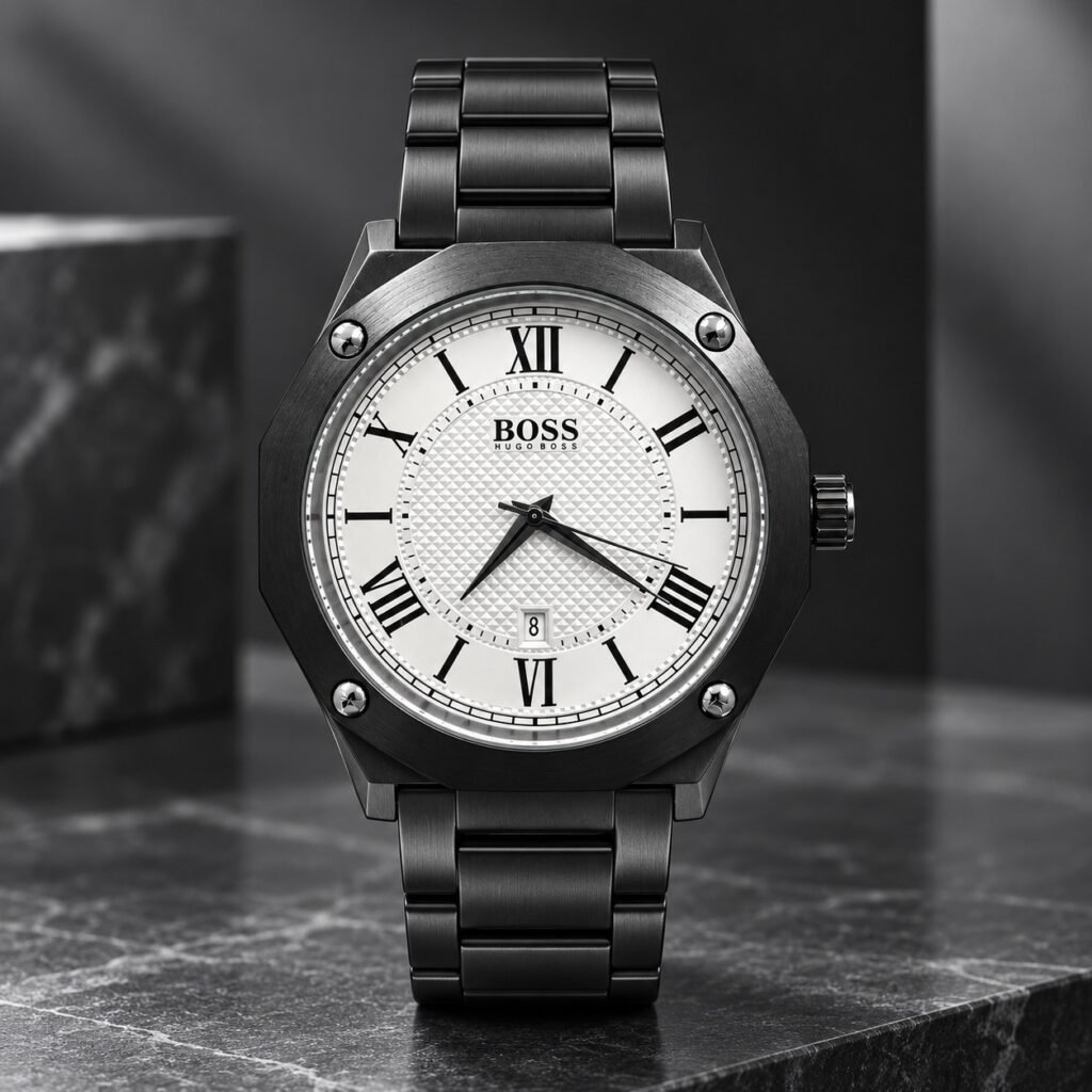 Мъжки Hugo Boss Octagon Roman Black / White Dial #383