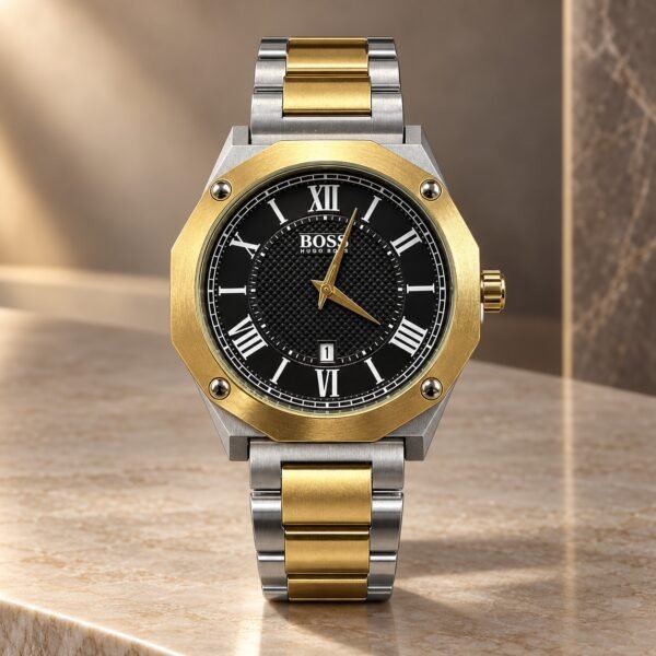 Мъжки Hugo Boss Octagon Roman Two-Tone / Black Dial #388