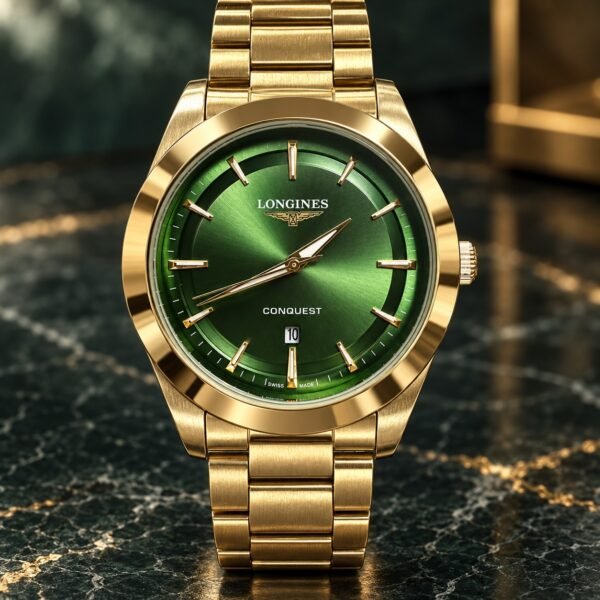 Мъжки Longines Conquest Gold / Green Dial #396