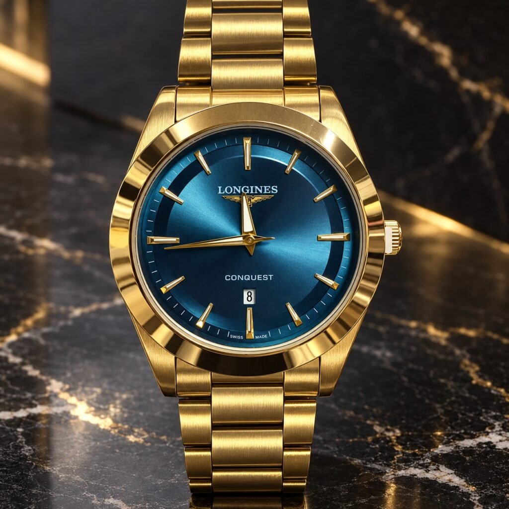 Мъжки Longines Conquest Gold / Blue Dial #397