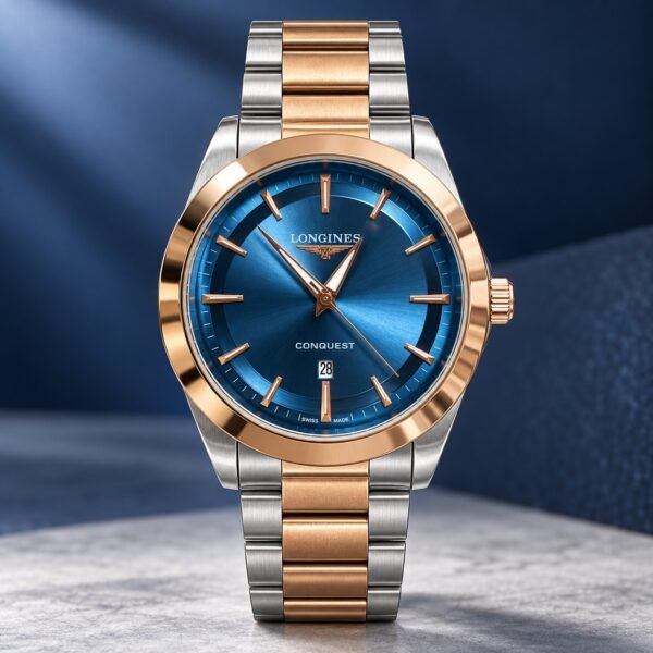 Мъжки Longines Conquest Rose Gold Two-Tone / Blue Dial #399
