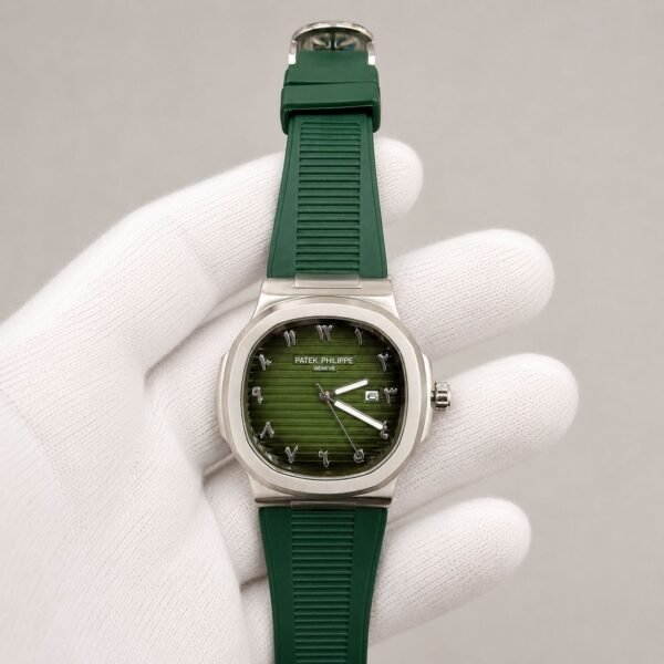 Мъжки Patek Philippe Nautilus Green Arabic Dial Rubber #316