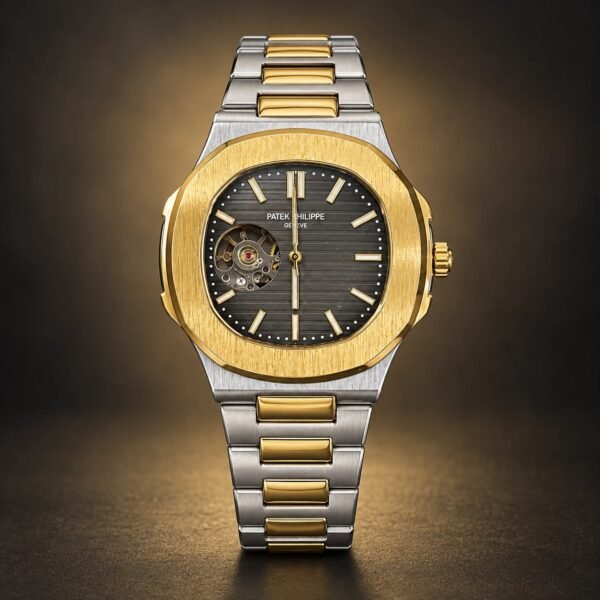 Мъжки Patek Philippe Nautilus Two-Tone Black Dial Open Heart #356