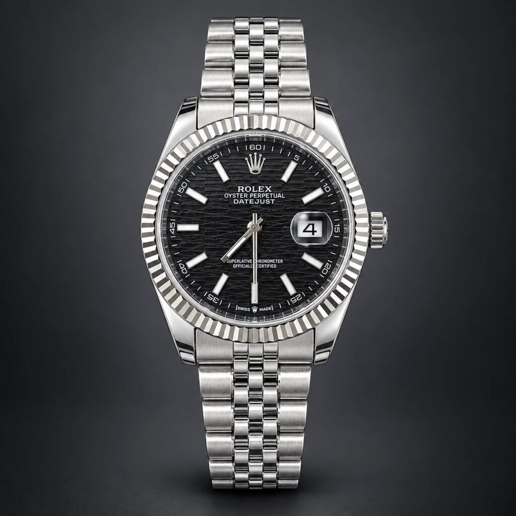 Мъжки Rolex Datejust Black Motif Dial Jubilee Steel #360