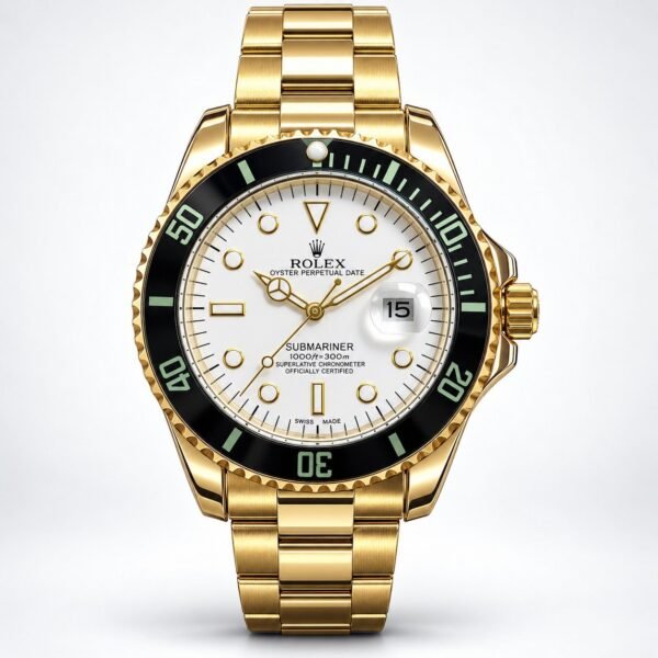 Мъжки Rolex Submariner Gold / White Dial Black Bezel #445