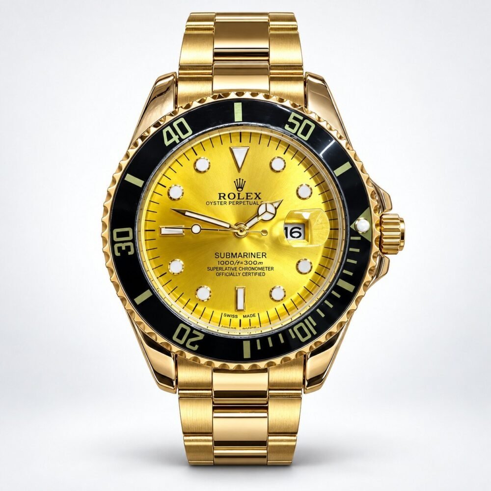 Мъжки Rolex Submariner Gold / Yellow Dial Black Bezel #444