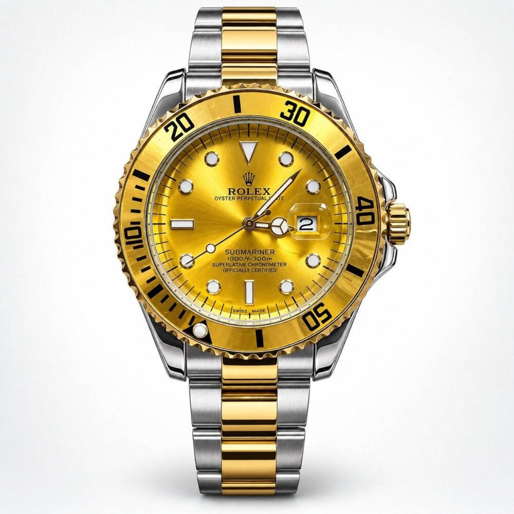 Мъжки Rolex Submariner Two-Tone / Yellow Dial Gold Bezel #447