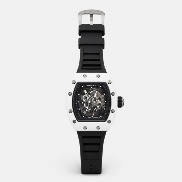 Мъжки Richard Mille Skeleton White Ceramic / Black #334