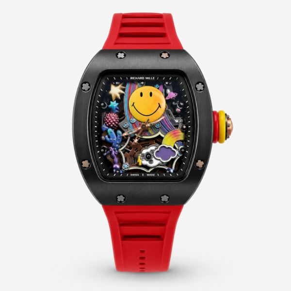 Мъжки Richard Mille Smiley Black Ceramic / Red Rubber #322