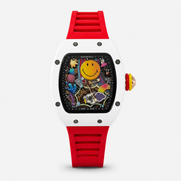 Мъжки Richard Mille Smiley White Ceramic / Red Rubber #329