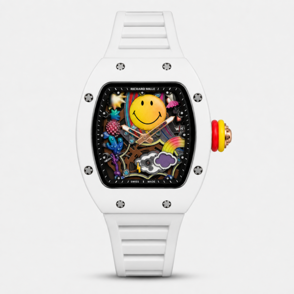 Мъжки Richard Mille Smiley White Ceramic / White Rubber #327