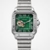 Мъжки Cartier Santos Skeleton Steel / Green Dial #273